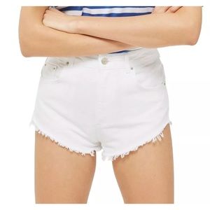 TopShop Cutoff Frayed Denim High Waisted Shorts 6